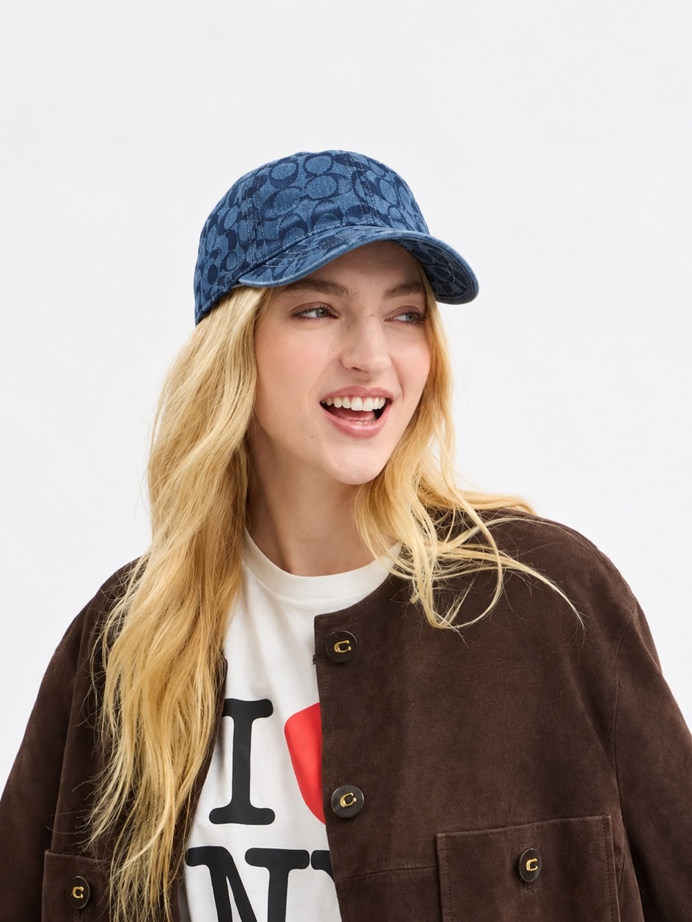 Coach Signature Denim Baseball Hat, F68403